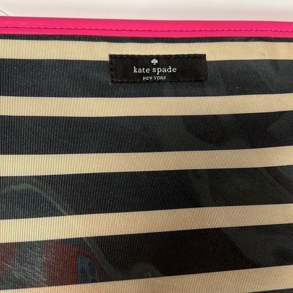 Kate Spade Large Heddy Thalia Striped Glazed Clutch Bag